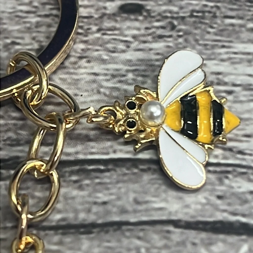 Bee and Sunflower Keychain